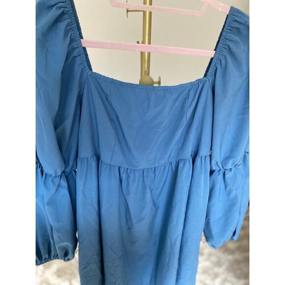 Square Neck Dress Cottagecore Puff Romantic Boho Coquette Babydoll Castlecore - Picture 4 of 9